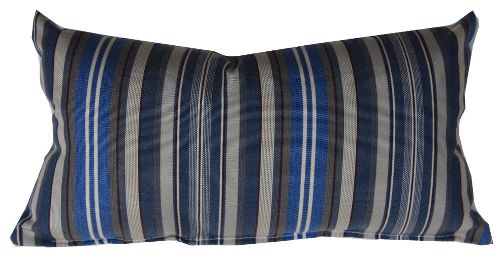 Adirondack Head Pillow, Blue Stripe