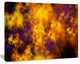 Cloudy Orange Starry Fractal Sky, Oversized Abstract Canvas Art Print, 60x40