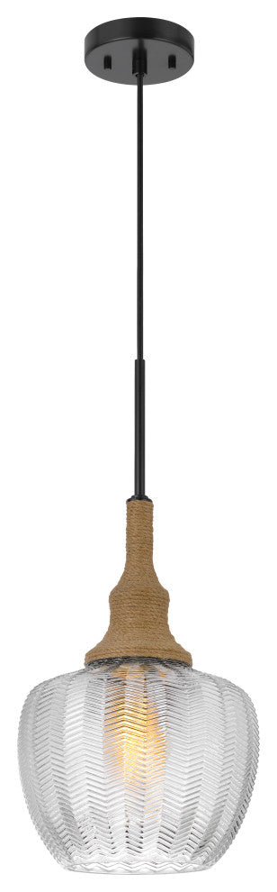 Monroe 1 Light 21" Height Clear Glass Pendant