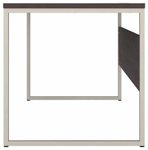 Pemberly Row 72W x 30D Computer Table Desk in Storm Gray - Engineered Wood