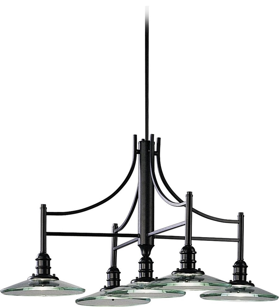 3-Light Black Interior Pendant