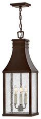 Hinkley Beacon Hill Large Hanging Lantern, Blackened Copper