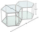 Sei Glass Top Coffee Table With Mirrored Base, Chrome, 2-Piece