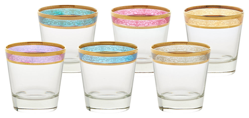 Double Old Fashion Set of 6 Melania Collection Multicolor