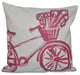 La Bicicleta Geometric Print Pillow, Pink Cheeks, 26"x26"