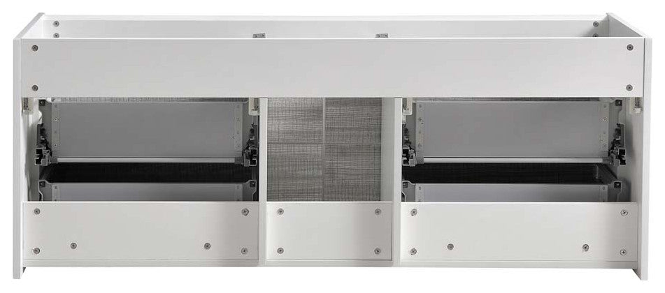 Fresca Catania 60" Gloss Ash Gray Wall Hung Single Sink Cabinet