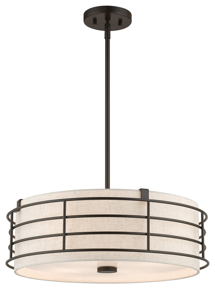 Blanchard 4-Light English Bronze Pendant Chandelier