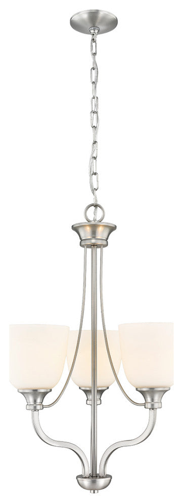 Alberta 3 Light 18" Brushed Nickel Chandelier