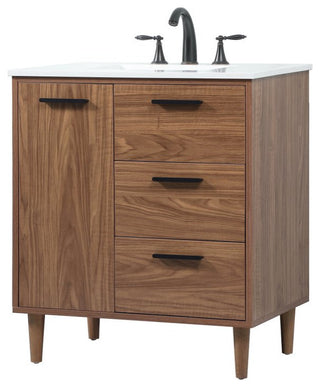 Bailey 19" Modern Walnut Brown-Light Bathroom Vanity