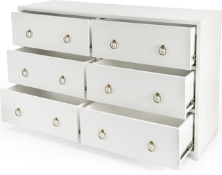 Lark 6 Drawer White Dresser, 5525304