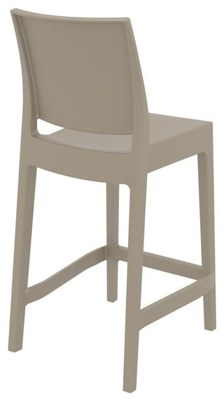 Maya Resin Counter Stool, Taupe, Set of 2