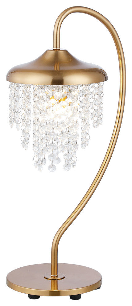 Modern Gold Crystal Table Lamp with Dimmable Switch