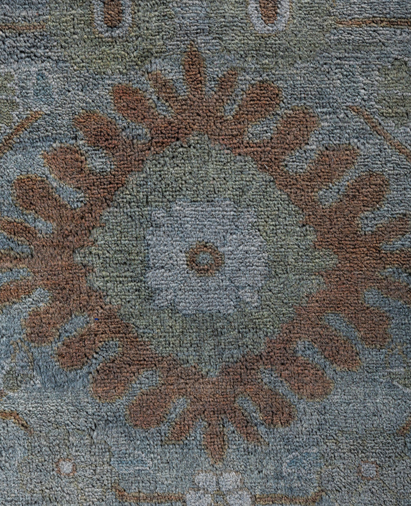 Overdyed One-of-a-Kind Hand-Knotted Area Rug Gray, 10' 1" x 13' 9"