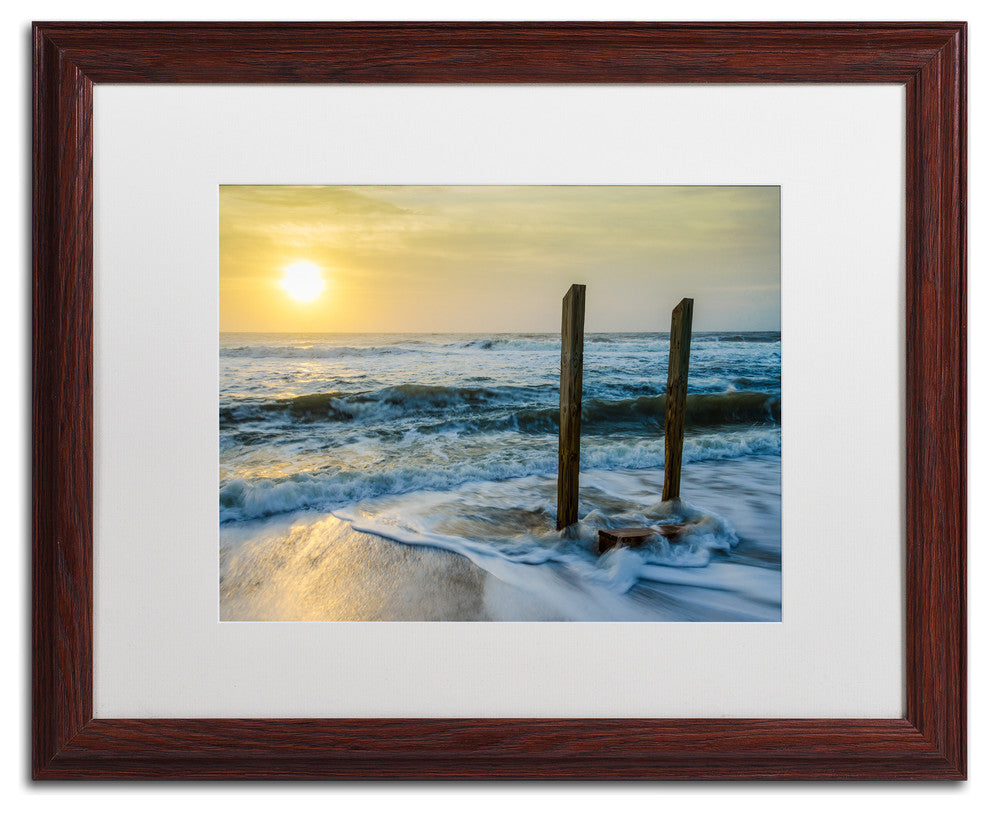 PIPA Fine Art 'Kissed by the Sea' Matted Framed Art, 20x16