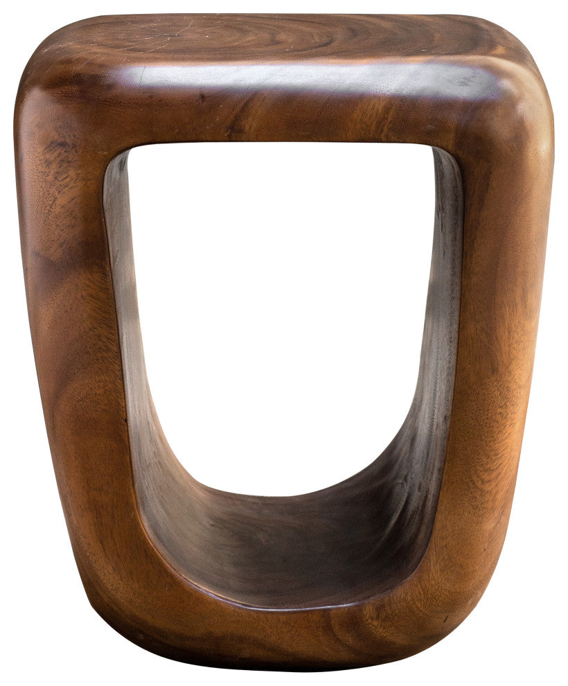 Uttermost Loophole Wooden Accent stool