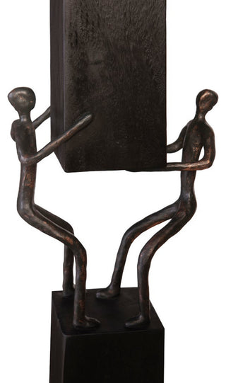 Atlas Pole Sculpture, Black, 12x12x72"H, Double Lifting