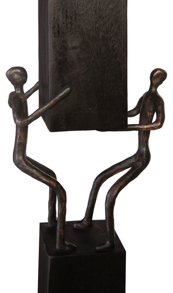 Atlas Pole Sculpture, Black, 12x12x72"H, Double Lifting