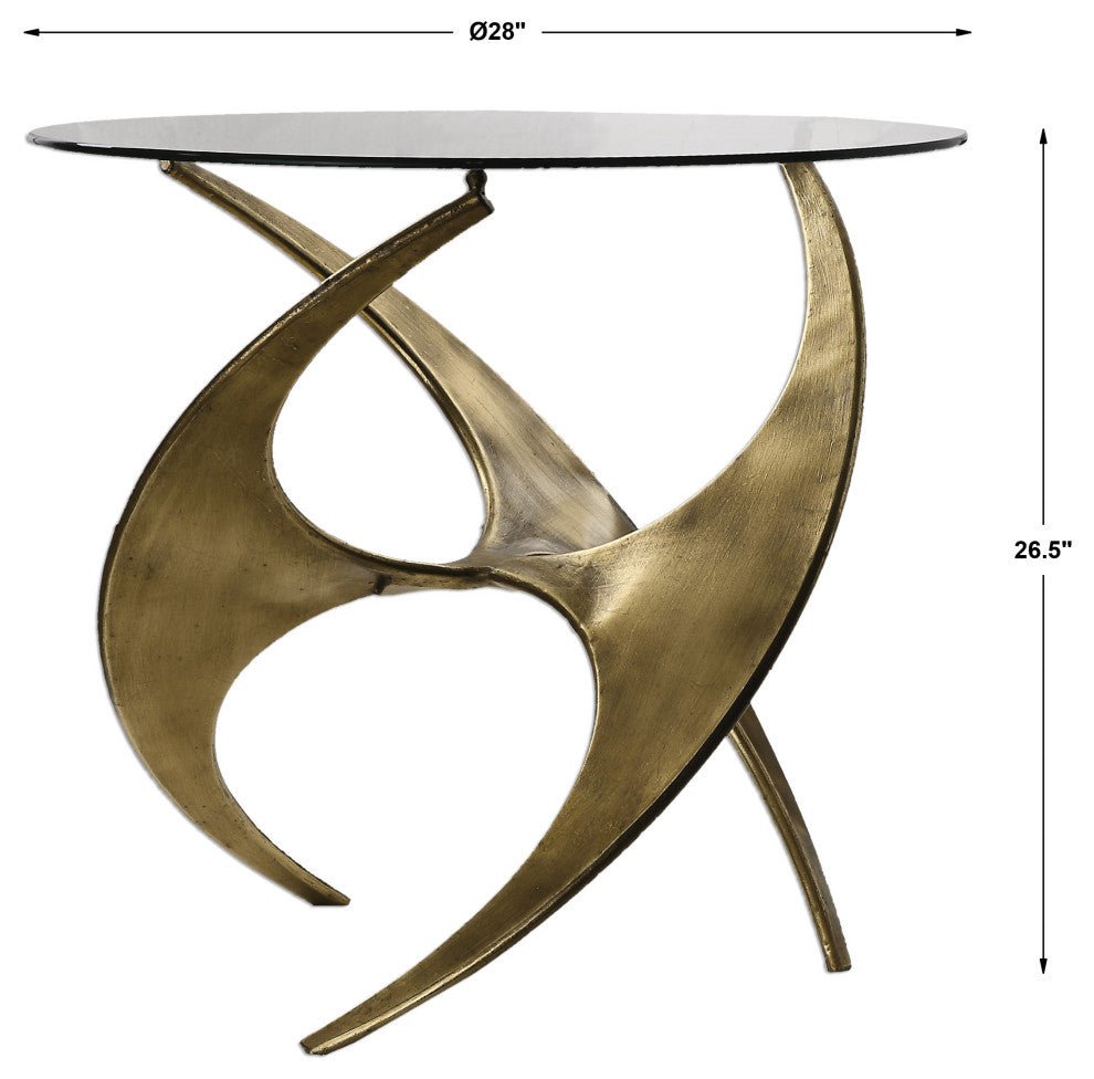 Uttermost Graciano Glass Accent Table