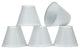 32107-5 Small Hardback Empire  Chandelier Clip On Lamp Shade White 3"x6"x5"