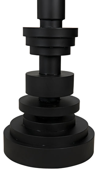 Wilton Floor Lamp with Shade, Black Metal
