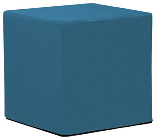 No Tip Block Ottoman with Cover, Seascape Turquoise