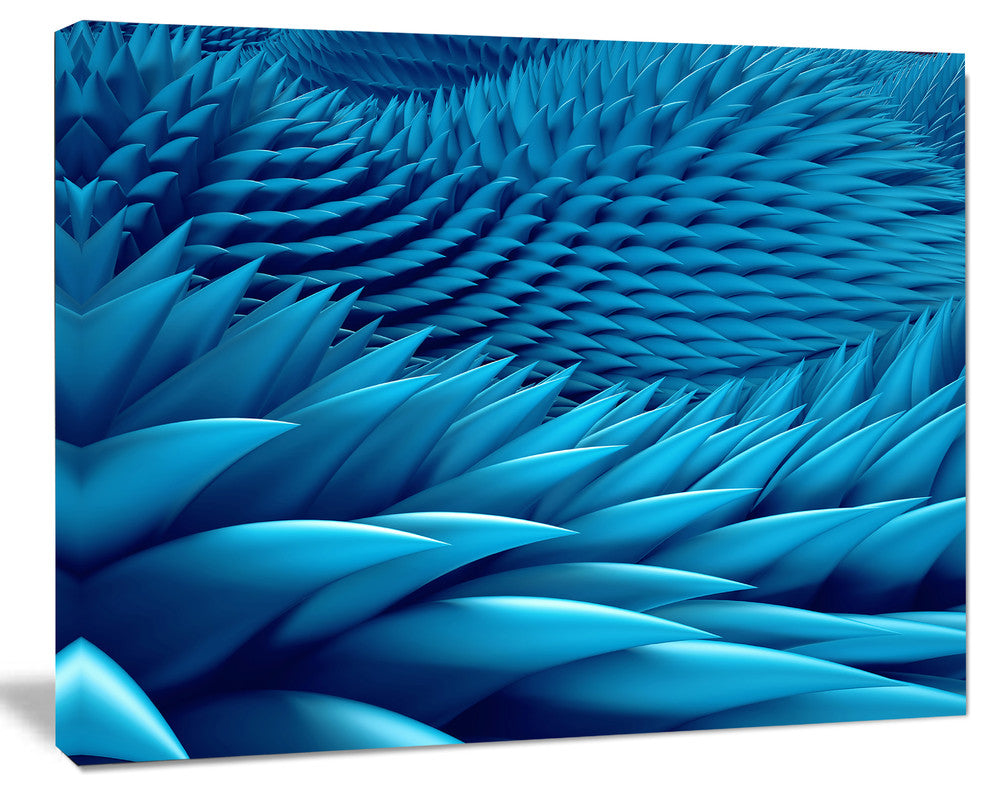 Abstract Blue Wavy Background, Abstract Canvas Art Print, 40"x30"