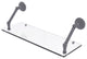 Prestige Monte Carlo 24" Floating Glass Shelf, Matte Gray