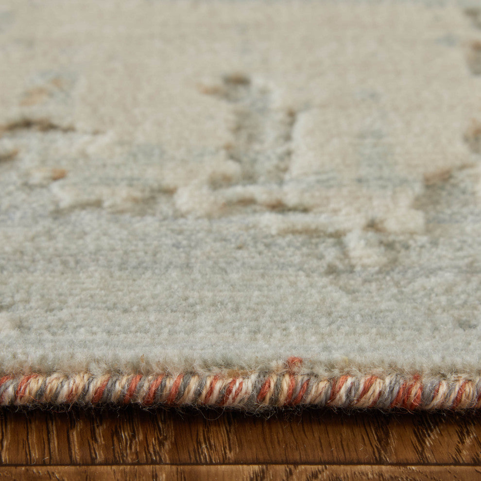 Jaxson 39PWF Modern/Industrial/BohemianArea Rug, Gray/Orange, 2'x3'