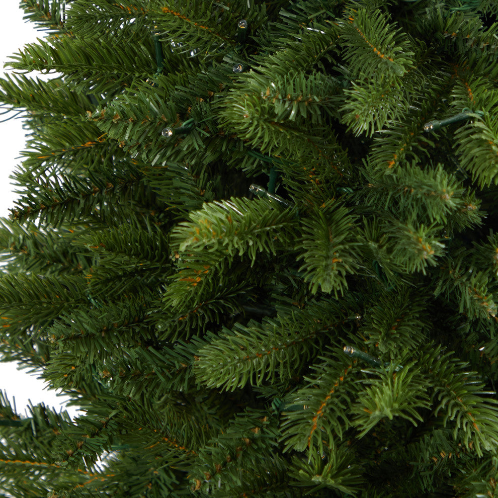 4.5' Sierra Spruce Natural Look Faux Xmas Tree W/150 Clear Lights, Urn