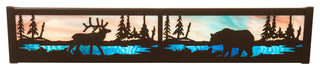 24 Wide Elk & Black Bear Vanity Light