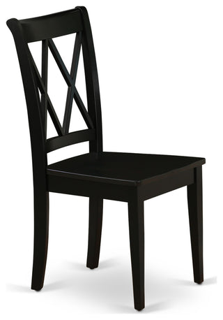 5Pc Wood Dining Table Set 2 Dining Chairs, Butterfly Leaf Dining Table, Black