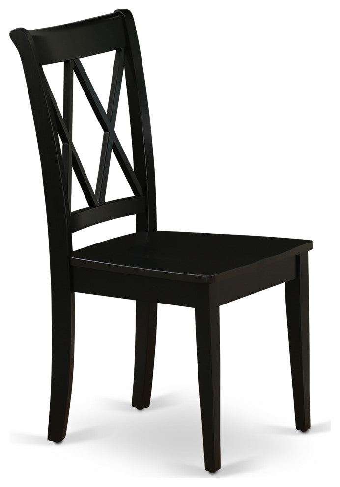 5Pc Wood Dining Table Set 2 Dining Chairs, Butterfly Leaf Dining Table, Black