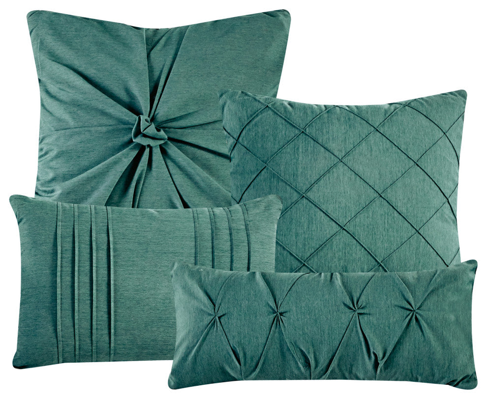 Var Cationic Dyeing 7 Pieces Comforter Set, Queen