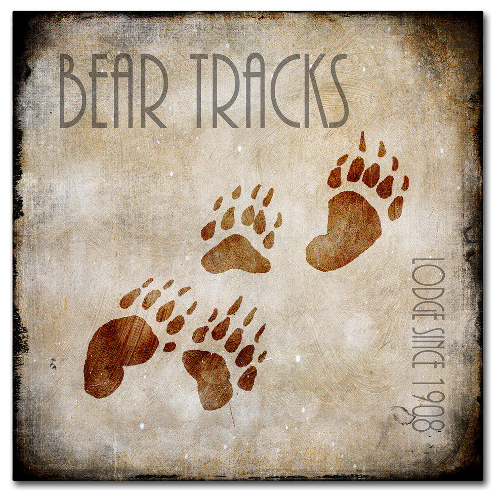 LightBoxJournal 'Moose Lodge 2 - Bear Tracks' Canvas Art, 18" x 18"