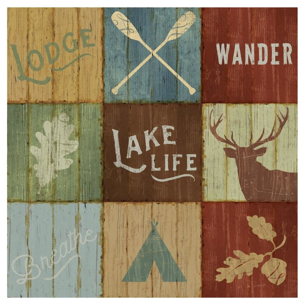 "Lake Lodge VII" Digital Paper Print by Sue Schlabach, 26"x26"