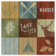 "Lake Lodge VII" Digital Paper Print by Sue Schlabach, 26"x26"