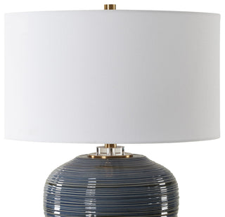Uttermost Moher Glossy Blue Table Lamp