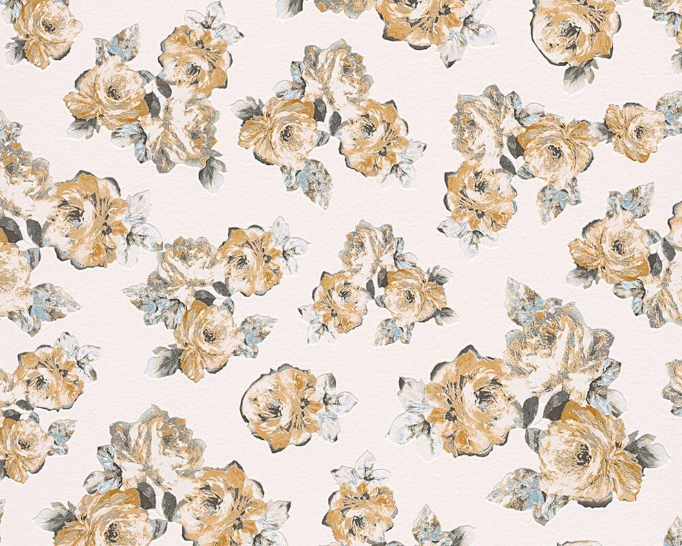 Metropolis 2, Urban Graphic Stripes Floral Plain Light White Wallpaper Roll