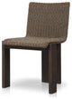Roxy Outdoor Dining Chair Faux Dark Hyacinth, Stained Saddle Brown Fsc