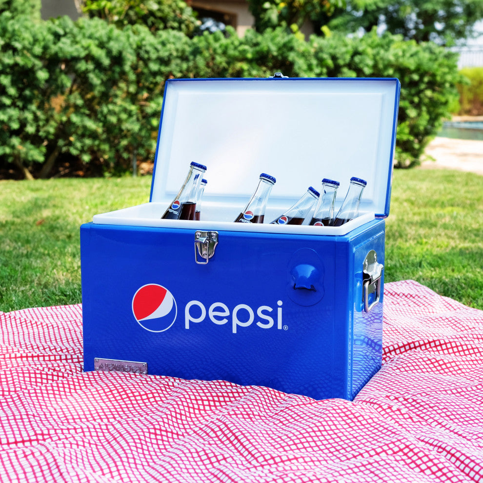Permasteel 21 Quart Portable Cooler, Blue