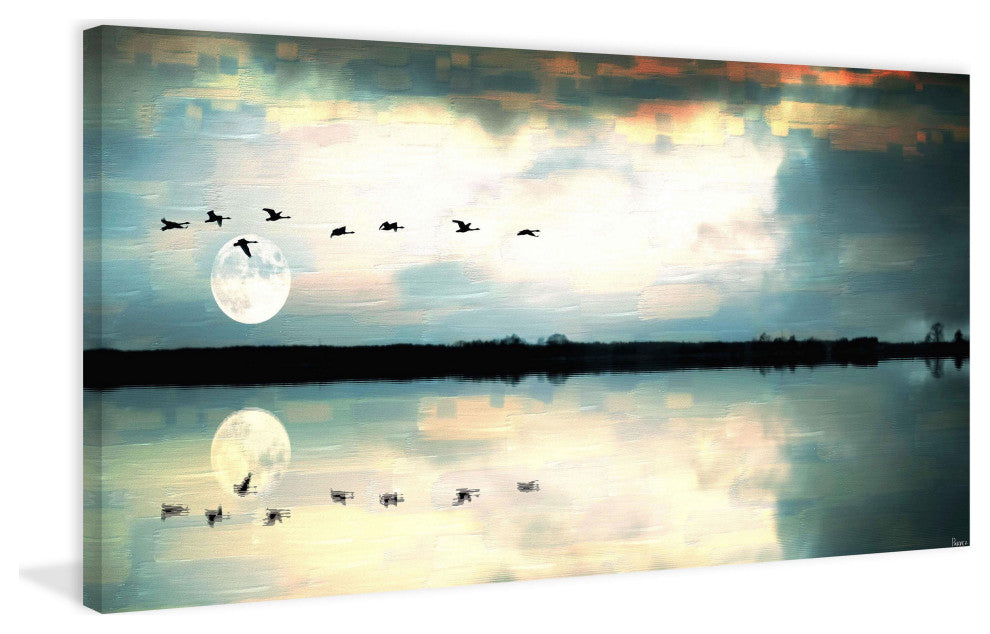 "Attleborough" Painting Print on Wrapped Canvas, 24"x12"