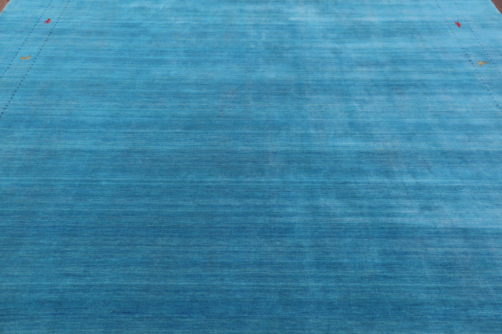 9' Square Hand-Knotted Persian Gabbeh Rug Q7028