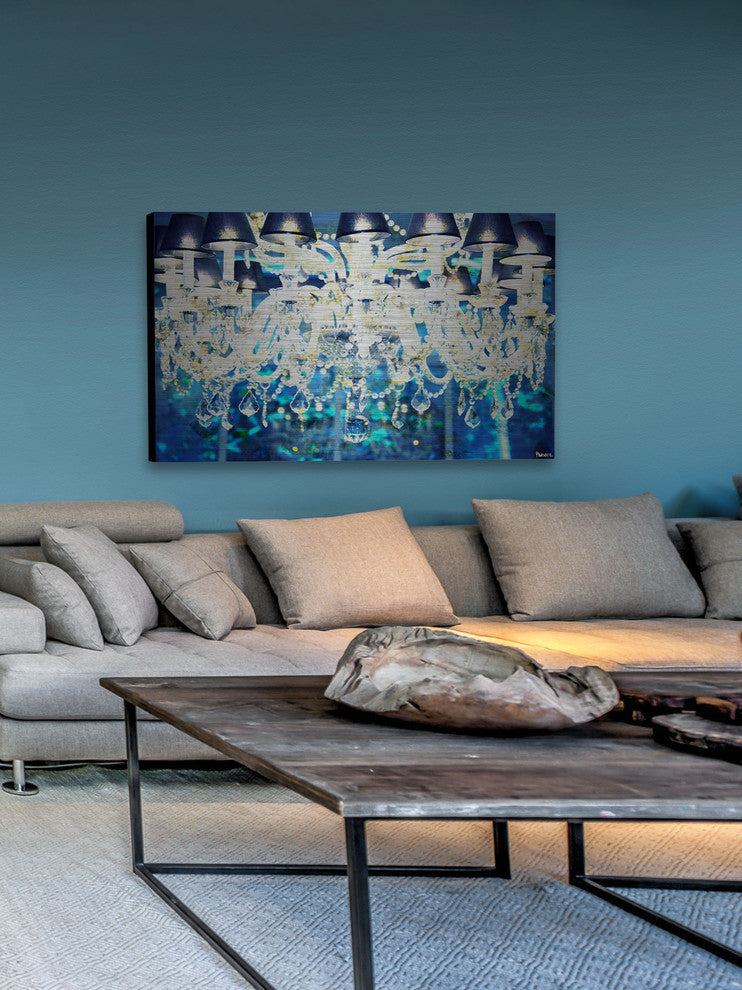 "Royal Blue" Painting Print on Brushed Aluminum, 24"x16"