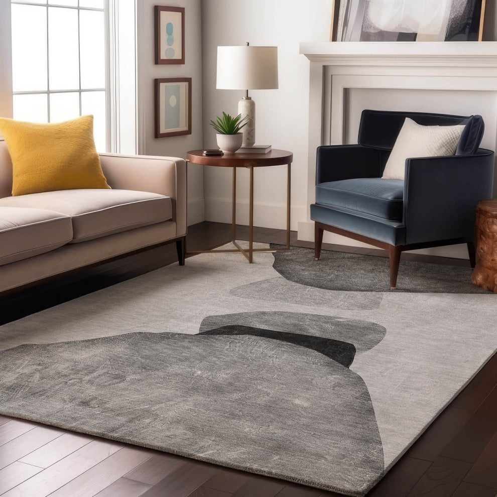 Premium Machine Washable Mayfield AMF547 Gray 2'6" x 3'10" Rug
