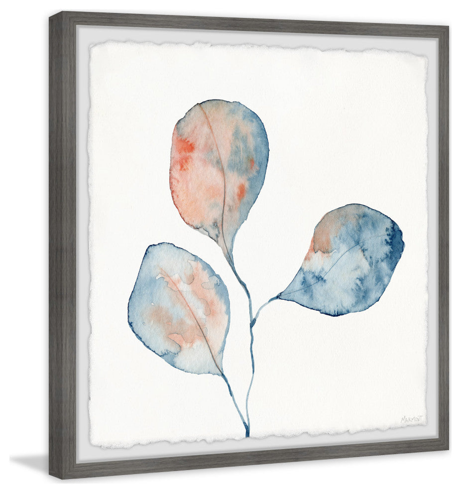 "Marine Leaf" Framed Painting Print, 24x24
