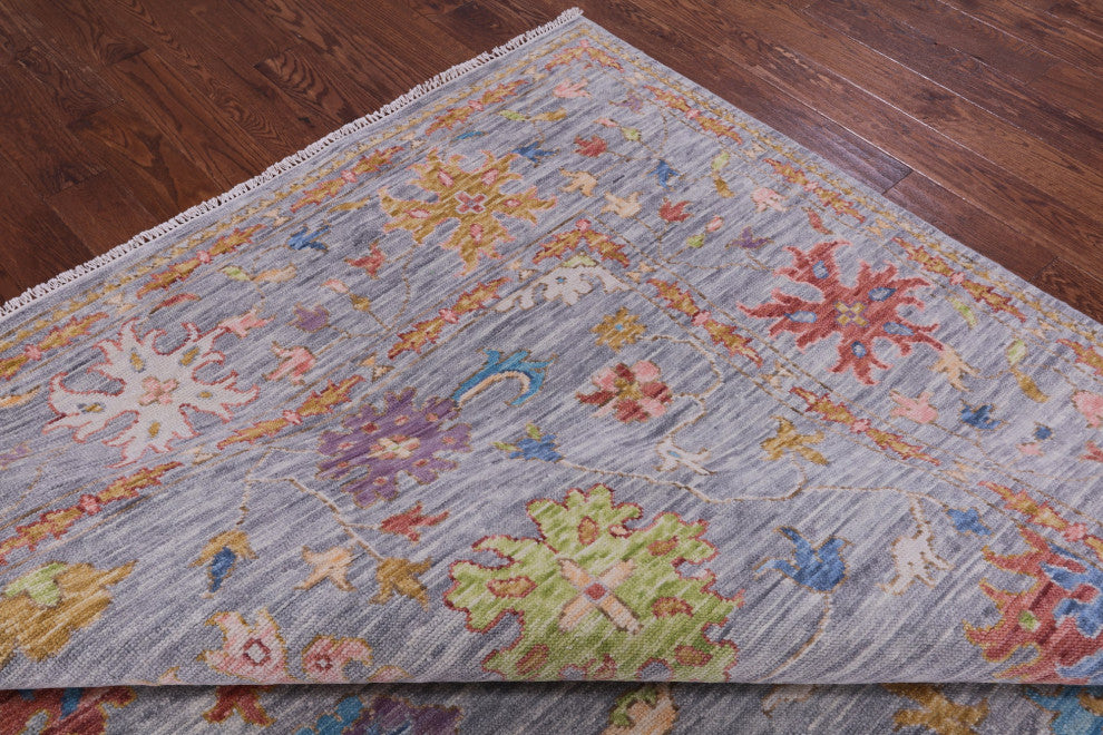 Hand-Knotted Turkish Oushak Rug 9' 10" X 14' 2" - Q15734
