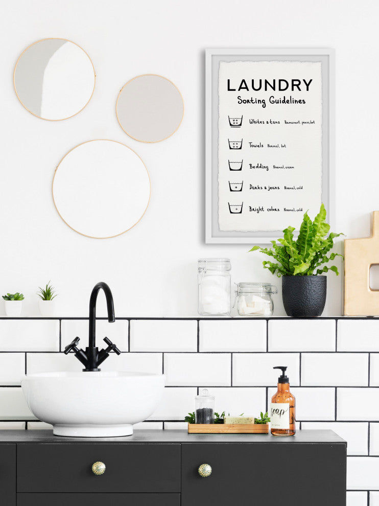 "Sorting Laundry" Framed Painting Print, 30x45