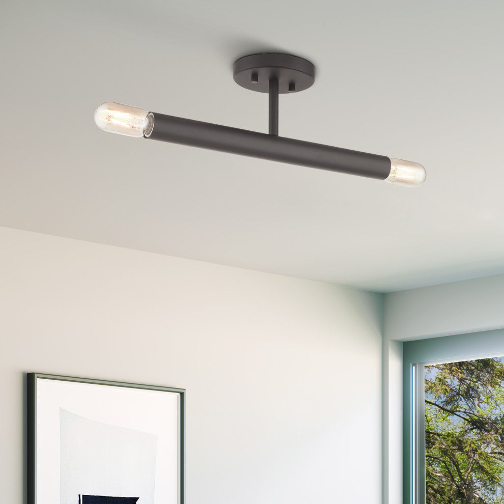 Copenhagen 2-Light Bronze Semi-Flush