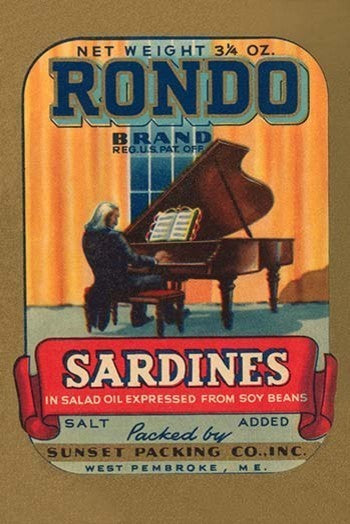 Rondo Brand Sardines - Fine Art Giclee Print 24" x 36"