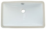 Fauceture Rectangular Undermount Bathroom Sink, White